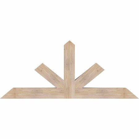 Ekena Millwork Saratoga Smooth Timber Gable Bracket, Douglas Fir, 72"W x 30"H x 5 1/2"D x 5 1/2"F, 10/12 Pitch GBW072X30X0606SAR00SDF